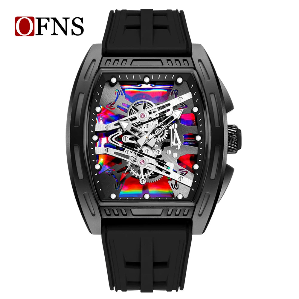 Tonneau Colorful Dial Quartz Watch