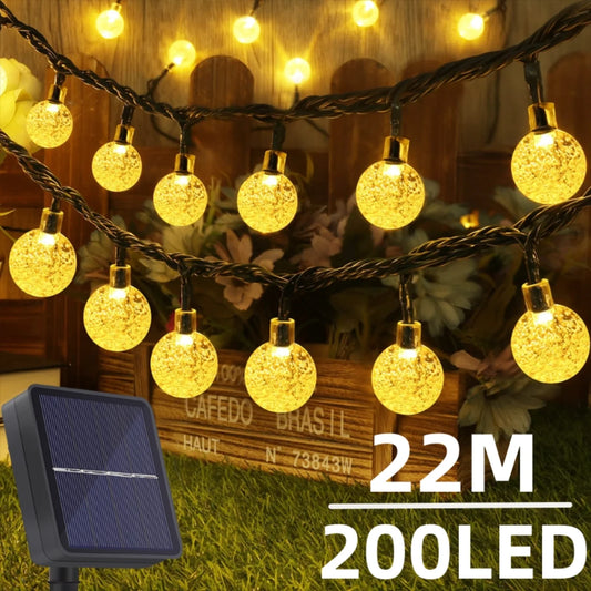 Aura Solar Crystal Globe Lights — Backyard & Trees