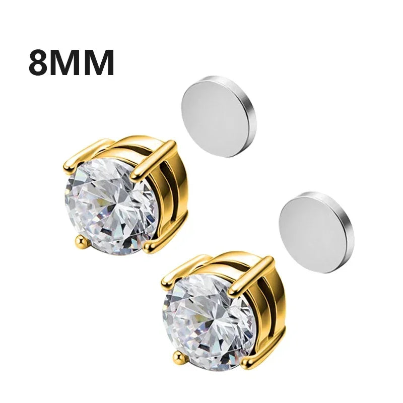 Magnetic Crystal Stud Earrings – Non-Piercing