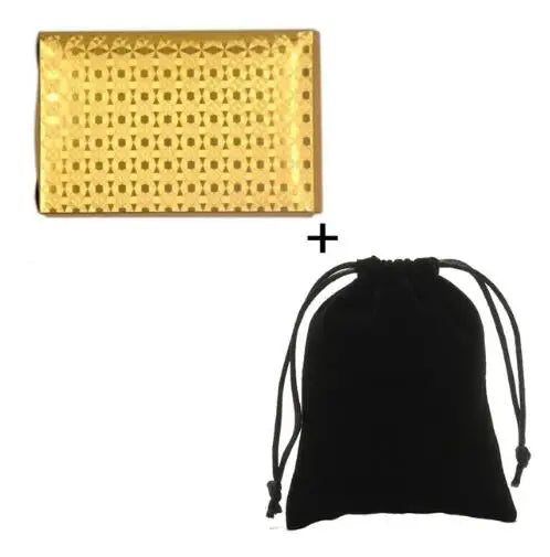 Gold Black Foil Waterproof Poker Cards
