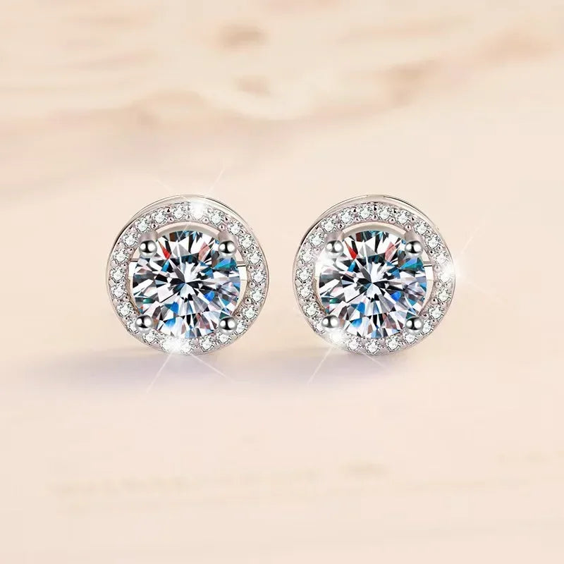 Moissanite Square Studs