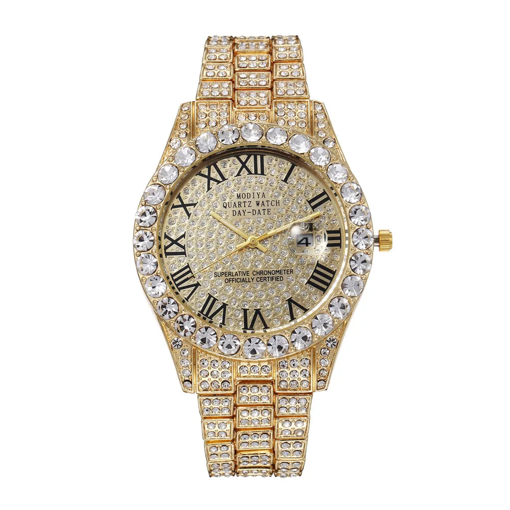 Hip Hop Iced Out Rhinestone Watch