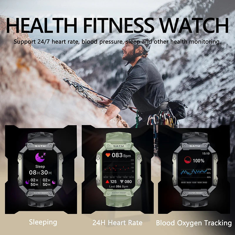 Smartwatch • Waterproof • Health Tracking • Fitness Monitor