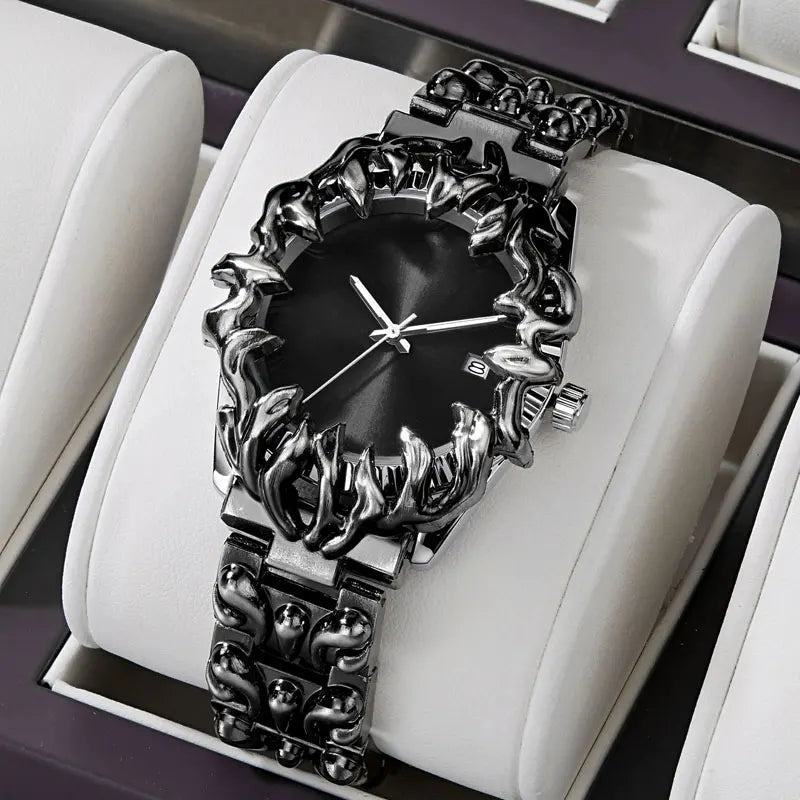 Men's paw shaped watch with unique design for parties and dates