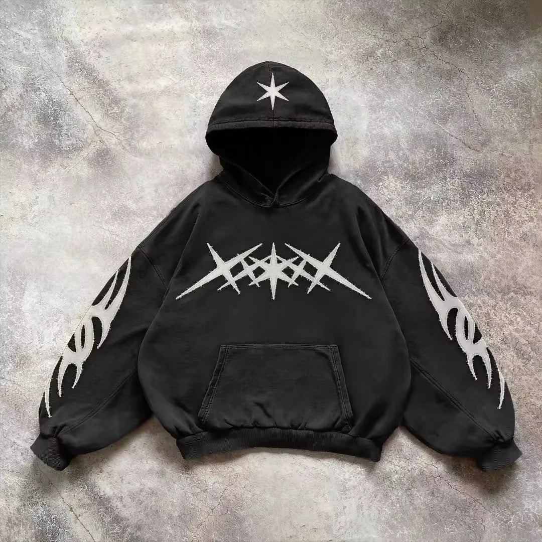 Gothic Graphic Hoodie – Y2K Grunge Streetwear