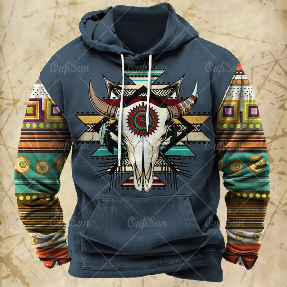 Vintage Ethnic Hoodie – Oversized Street Style