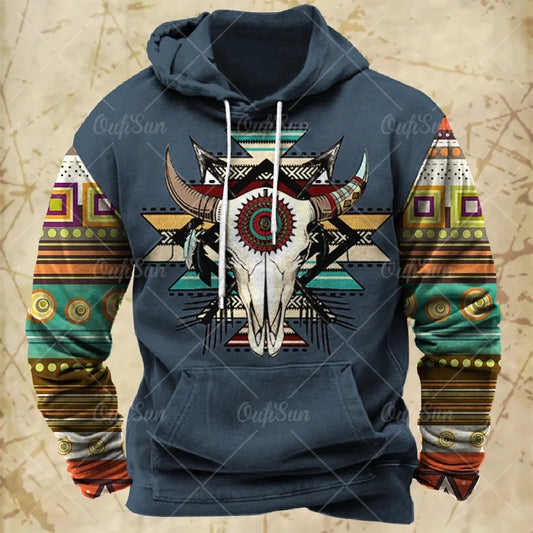 Vintage Ethnic Hoodie – Oversized Street Style