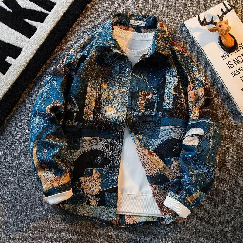 Retro Art Print Overshirt