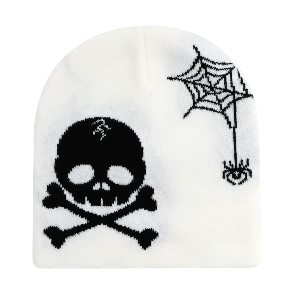 Y2K Skull Knit Beanie