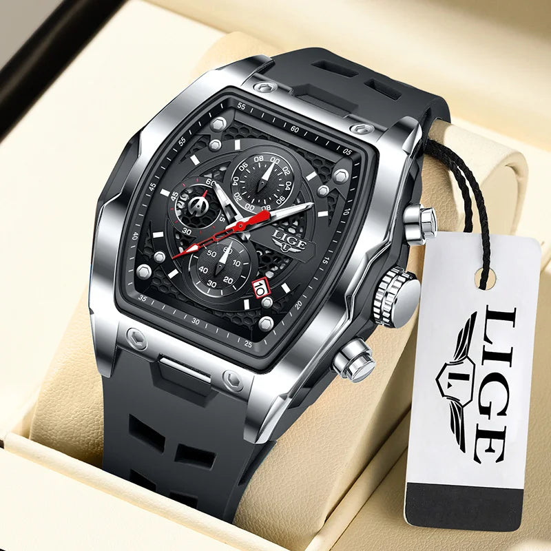 Luminous Chronograph Silicone Strap Wristwatch