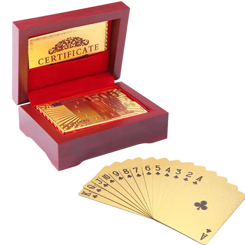 Gold Black Foil Waterproof Poker Cards