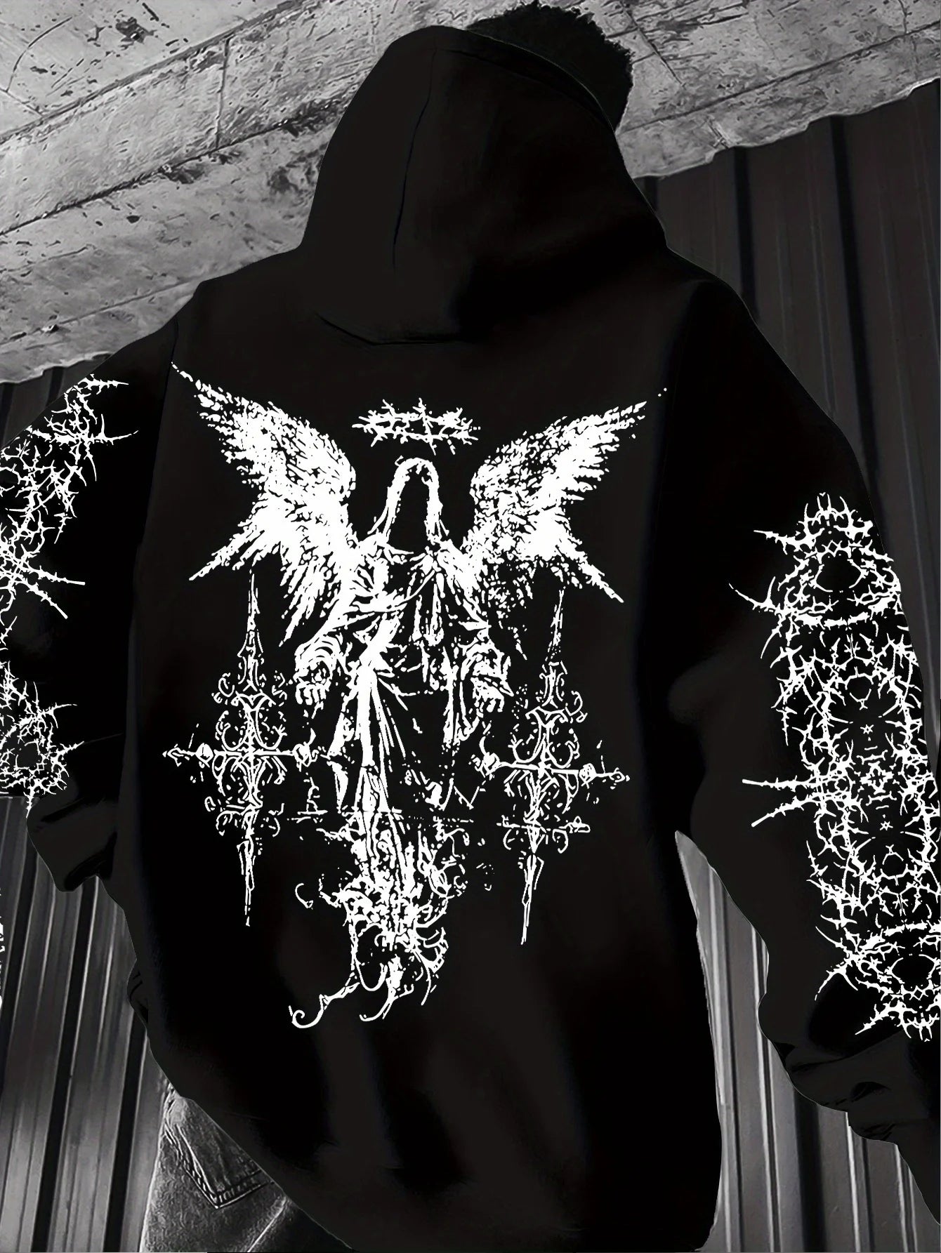 Gothic Angel Hoodie – Soft Streetwear Winter Style