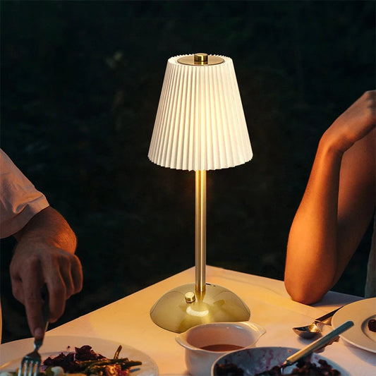 Pleated Cordless Table Lamp by THE RETRO AURA, photo 2