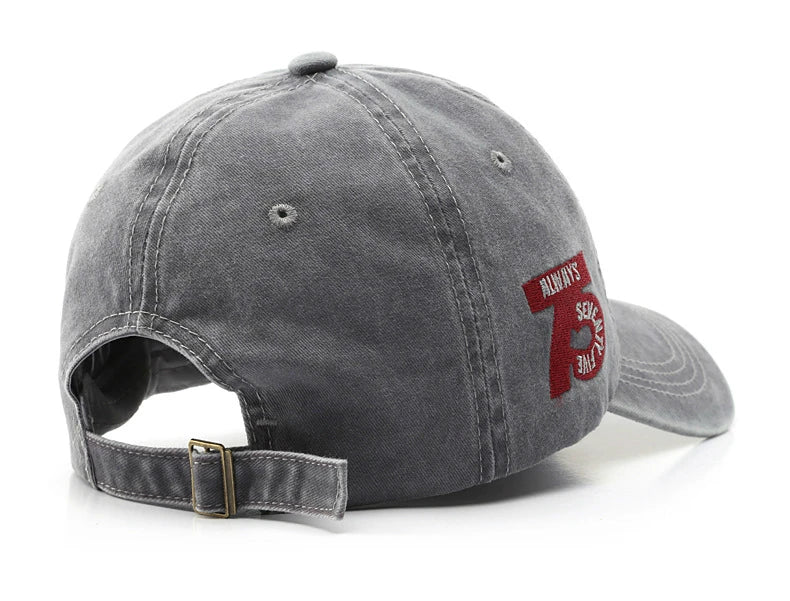 Vintage Washed Letter Baseball Cap