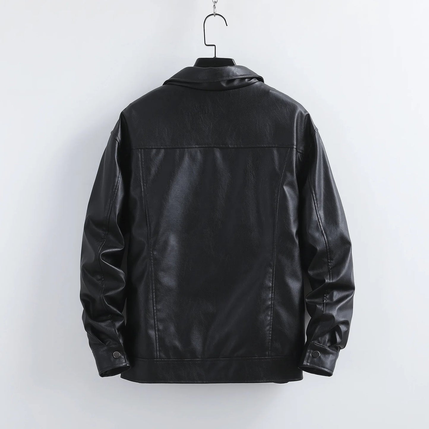 Lapel Leather Jacket