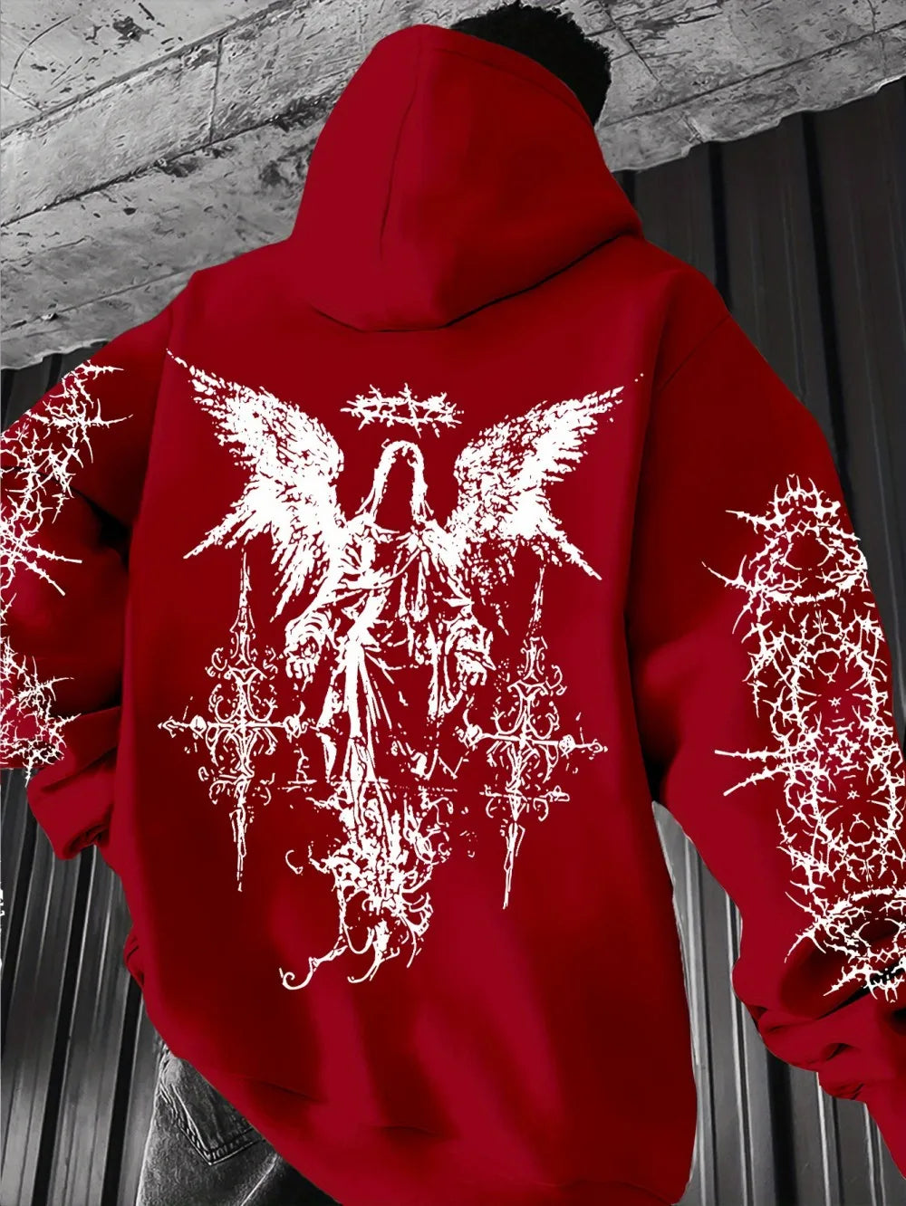 Gothic Angel Hoodie – Soft Streetwear Winter Style