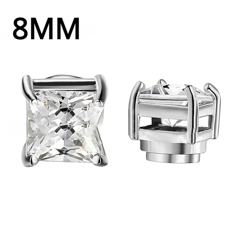 Magnetic Crystal Stud Earrings – Non-Piercing
