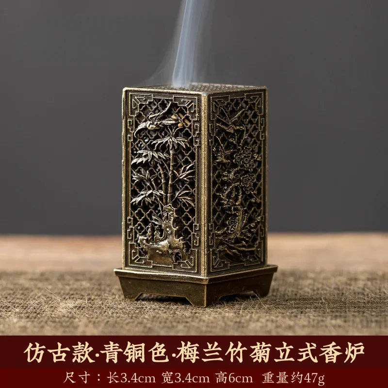 Plum Blossom Incense Holder — Vertical Alloy Burner
