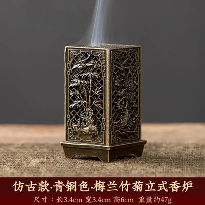 Plum Blossom Incense Holder — Vertical Alloy Burner