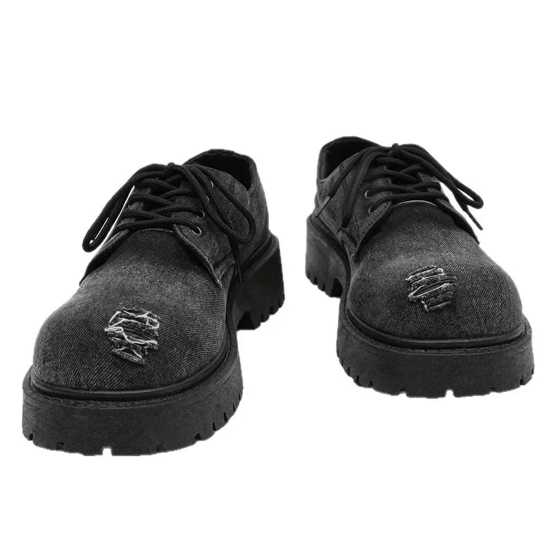 Vintage Denim Derby shoes