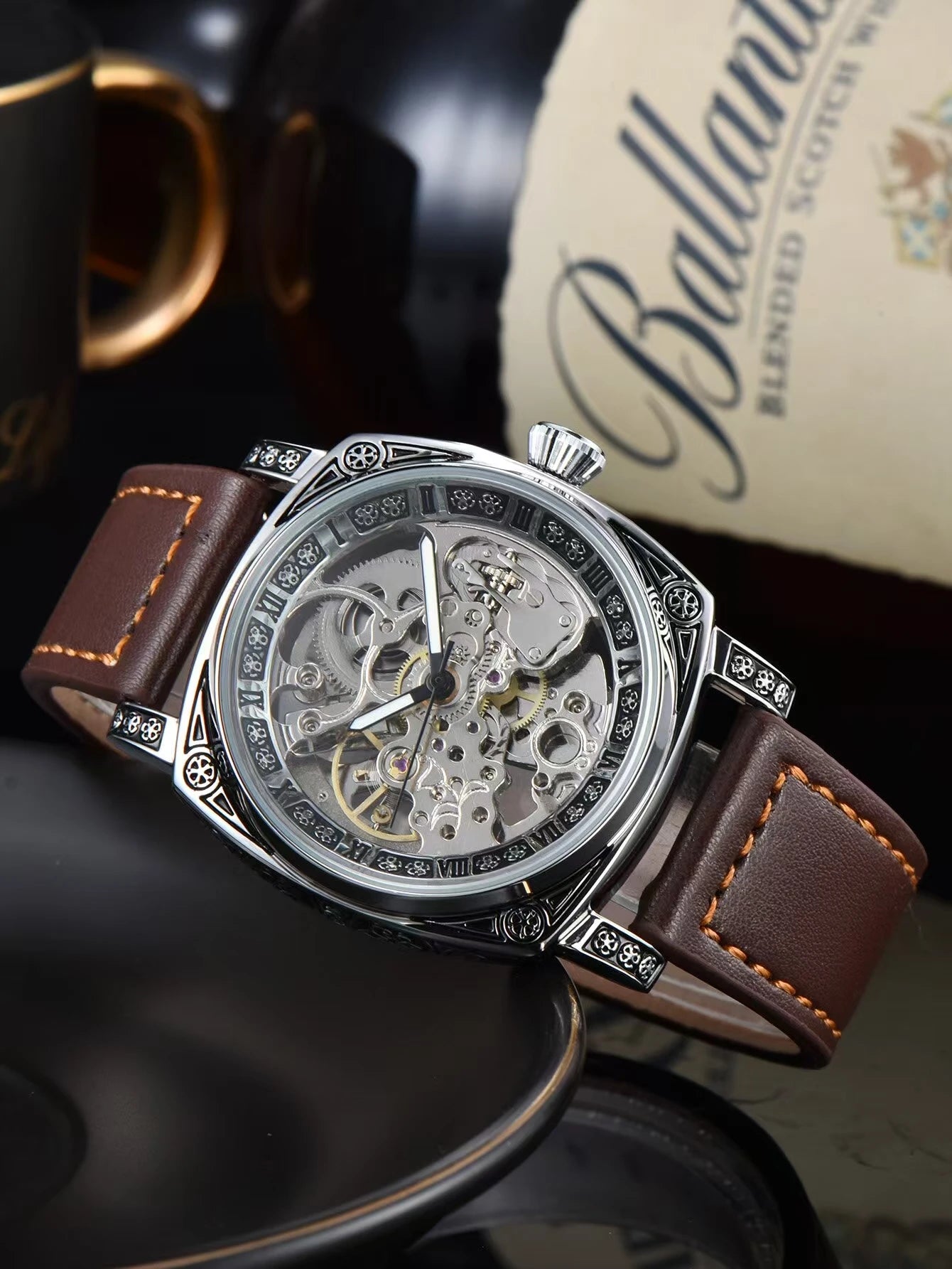 Retro Carved Automatic Watch