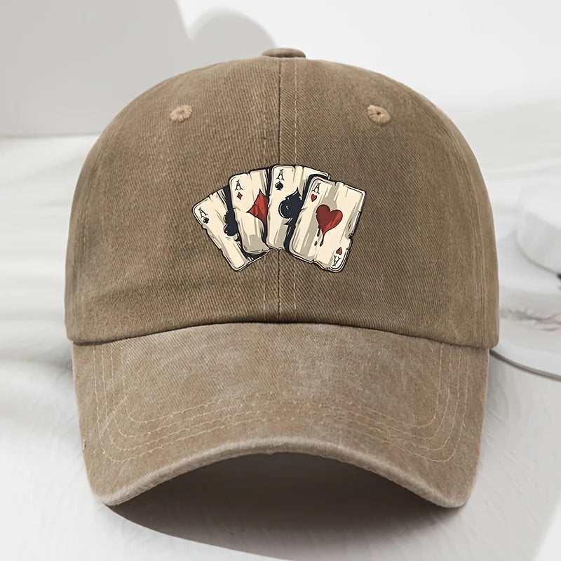 Retro Poker Printed Cap