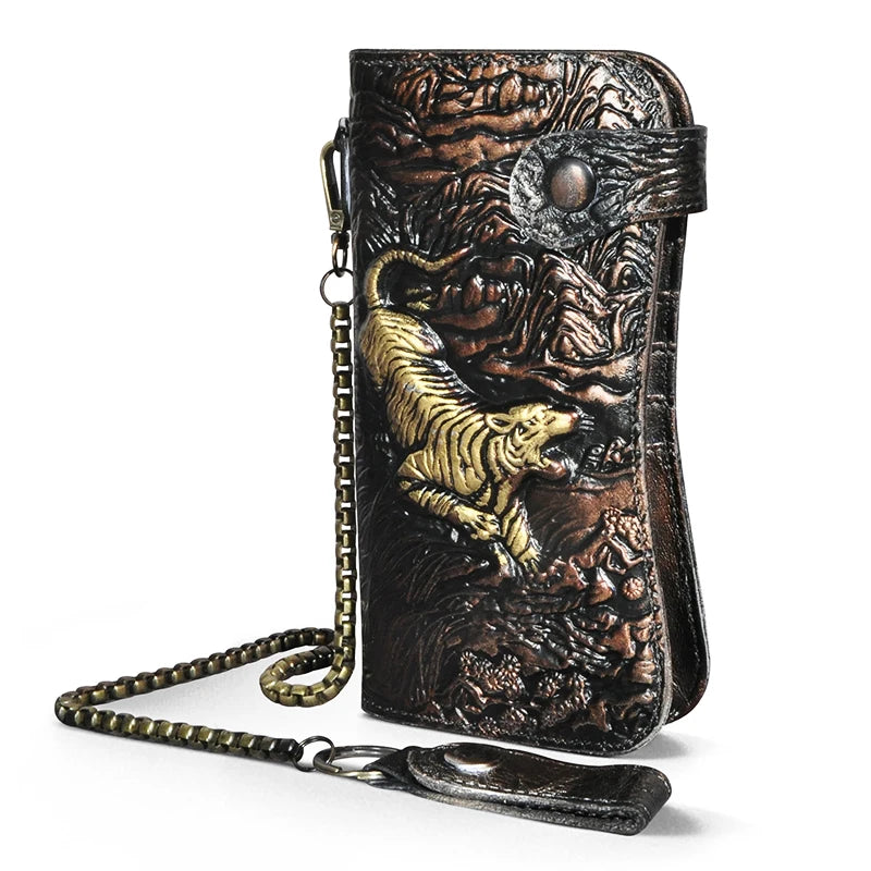 Luxury Dragon Embossed Leather Walle
