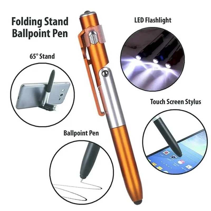4 In 1 Multifunction Ballpoint Pen with LED Light