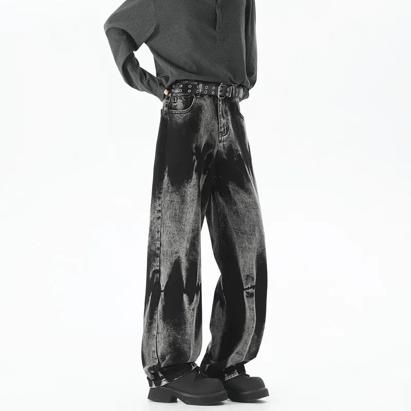 Curly Wash Straight-Leg Jeans