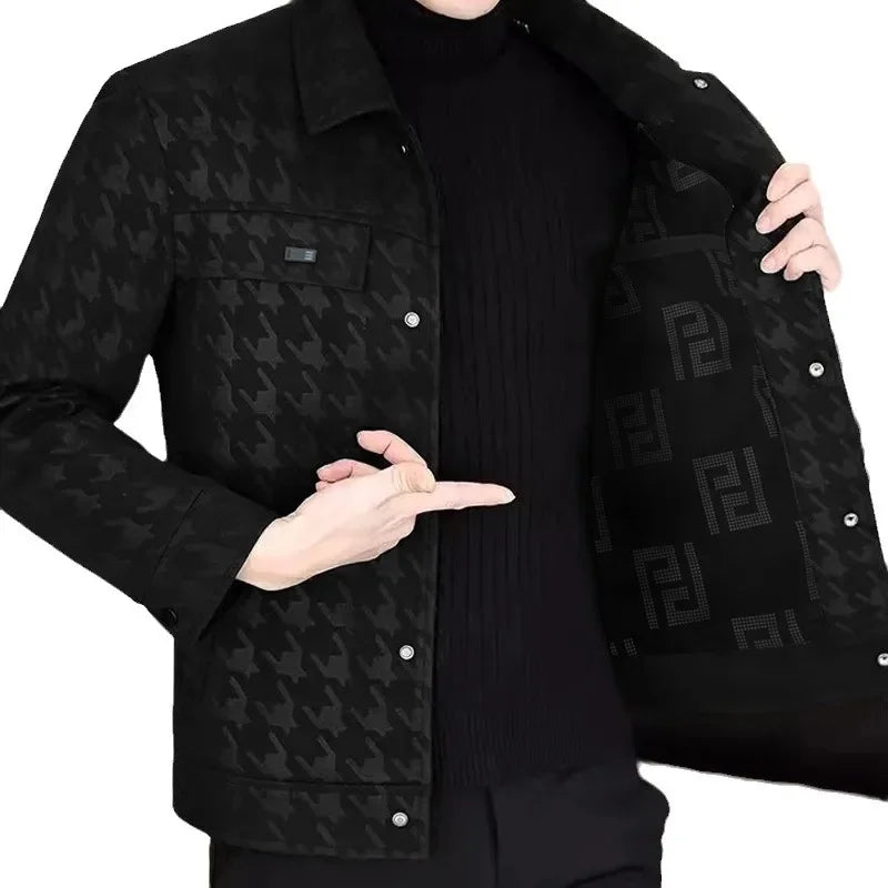 Korean Style Lapel Leather Coat