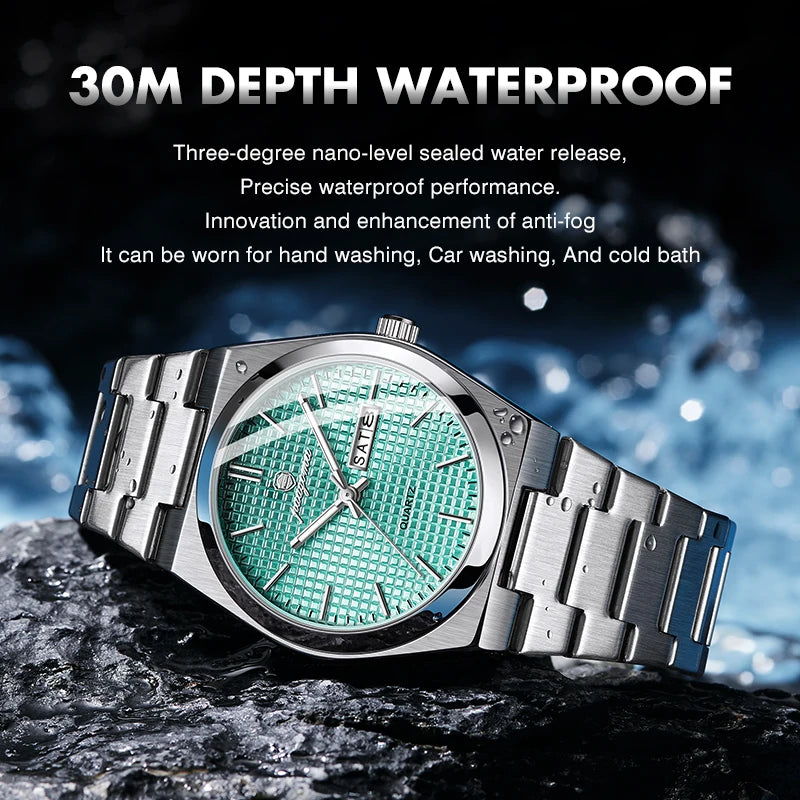 Luxury Stainless Steel Quartz Watch