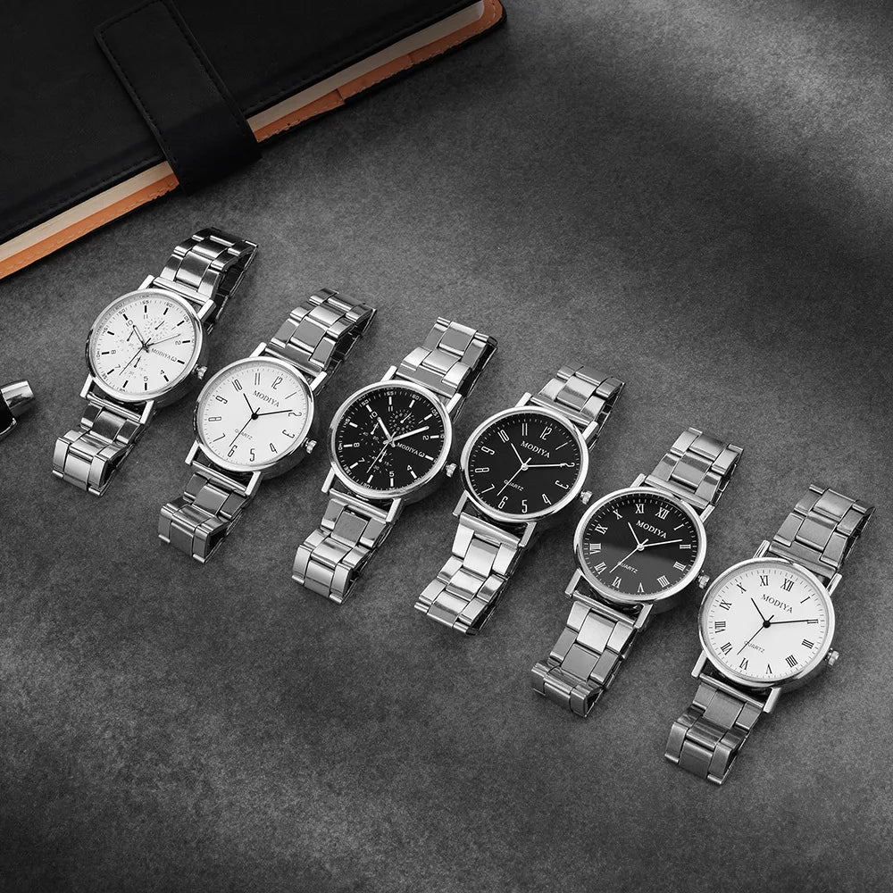 Casual Round Dial Quartz Watch