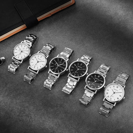 Casual Round Dial Quartz Watch