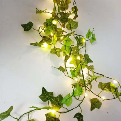 Aura Vine Fairy Lights — Battery Leaf Garland