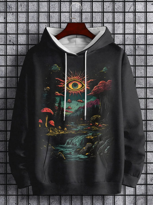Psychedelic Hoodie – Eye Mushroom Street Style