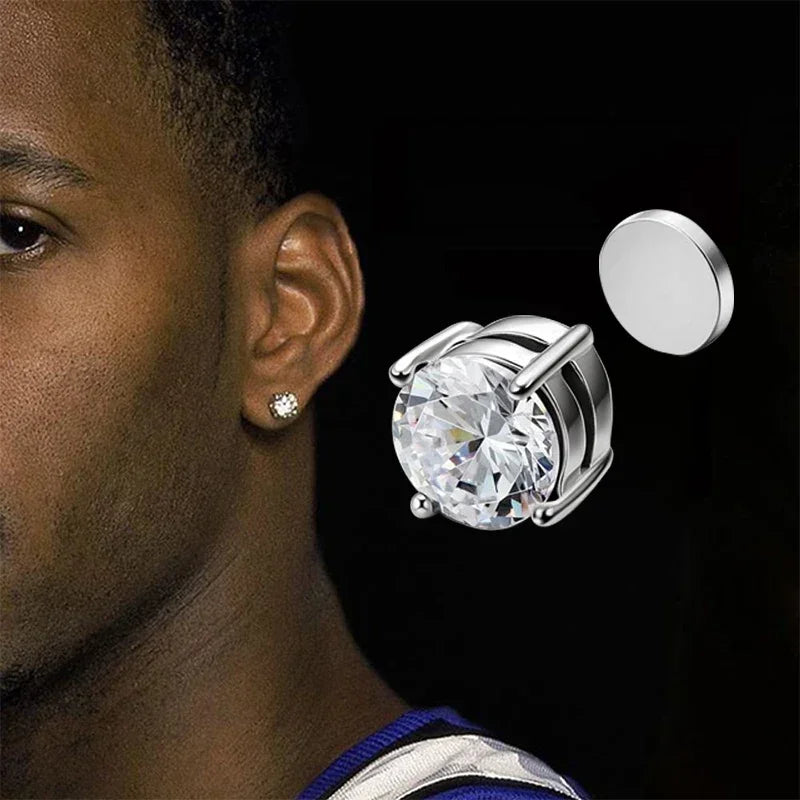 Magnetic Crystal Stud Earrings – Non-Piercing