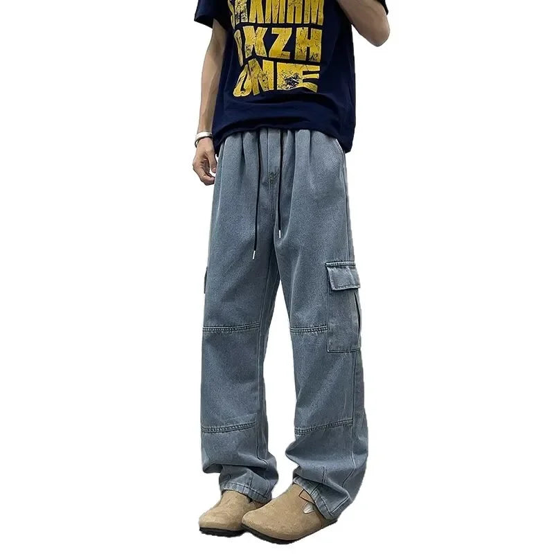 3D Pocket Jeans – Japanese Washed Straight-Leg Style