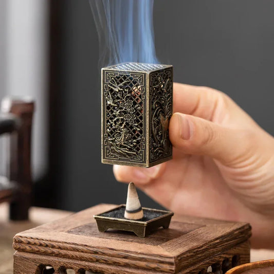 Plum Blossom Incense Holder — Vertical Alloy Burner