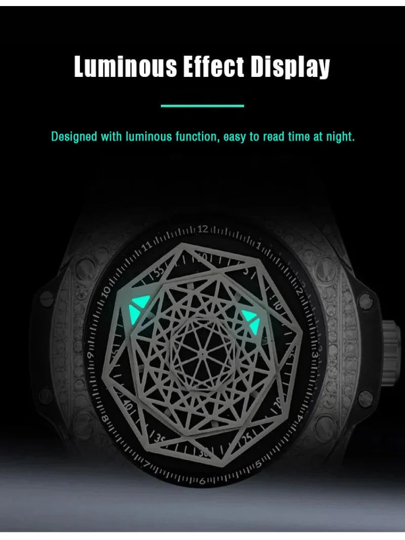 Diamond-Encrusted Band Dial Unique Watch