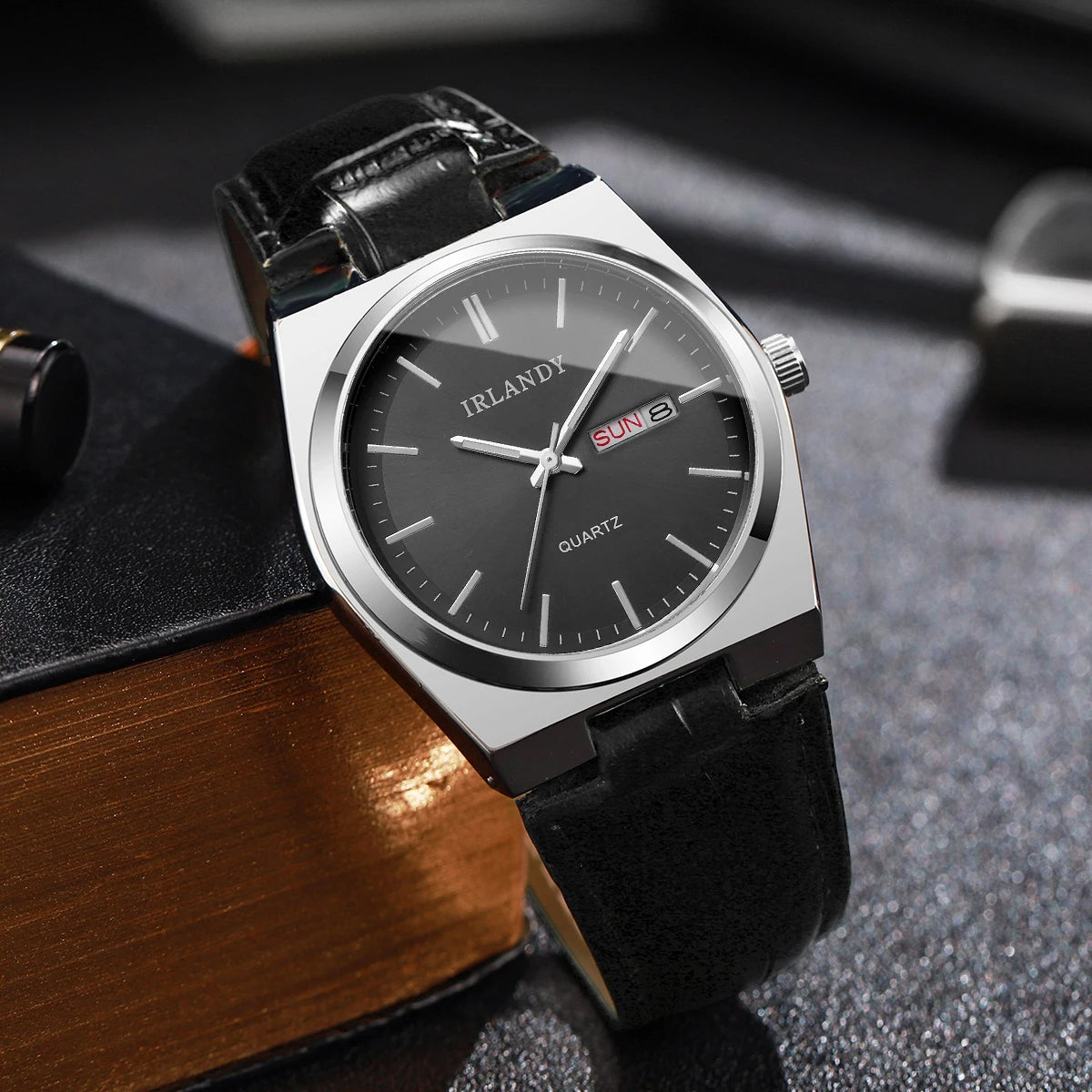 Leather Strap Wristwatch Relog Hombre