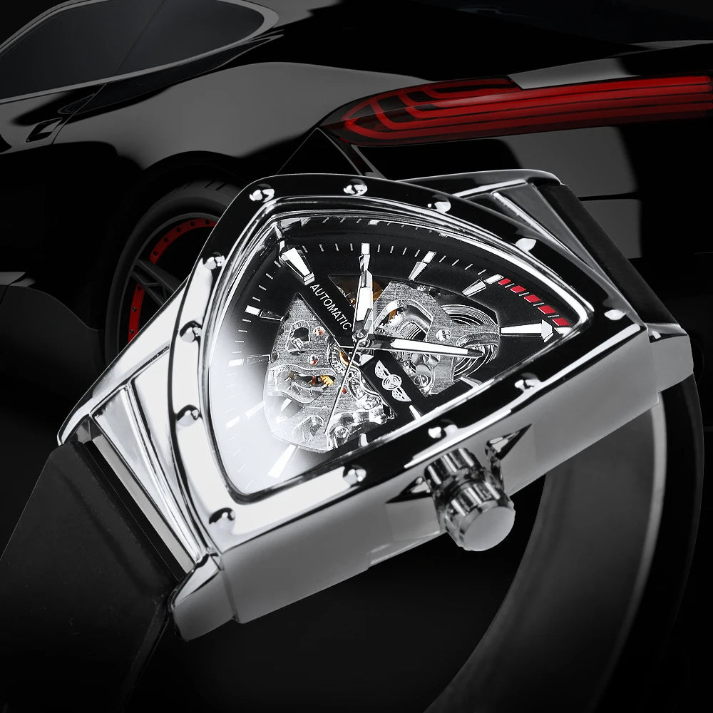 Mechanical Sports Watch – Luminous, Rubber Strap