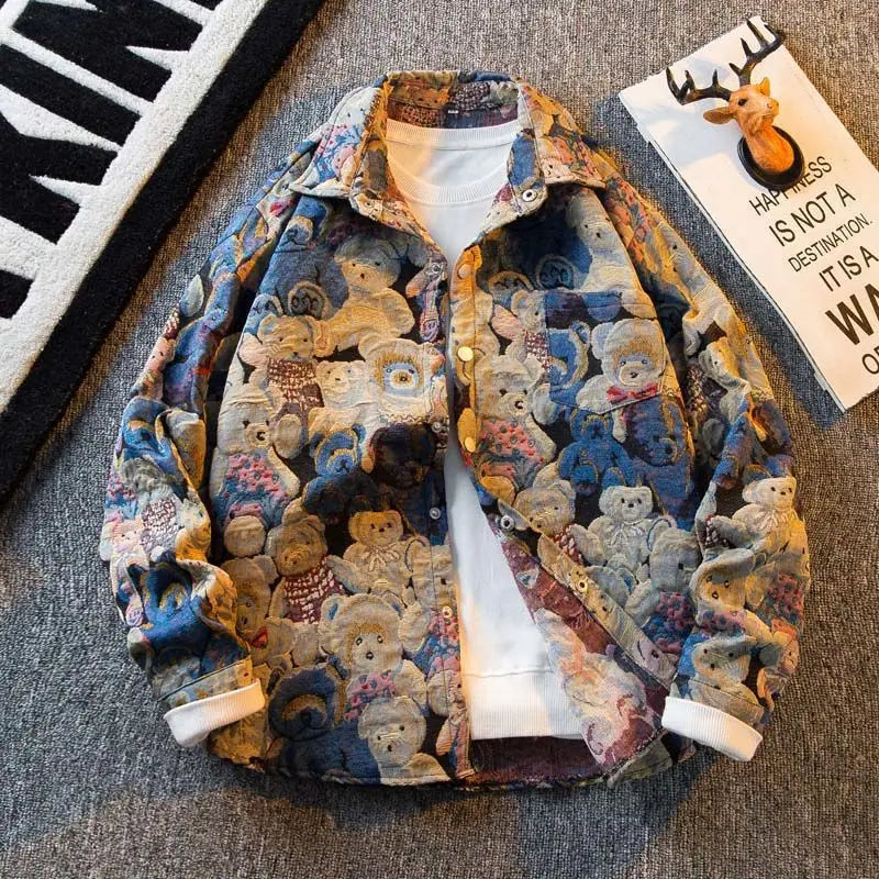 Retro Art Print Overshirt