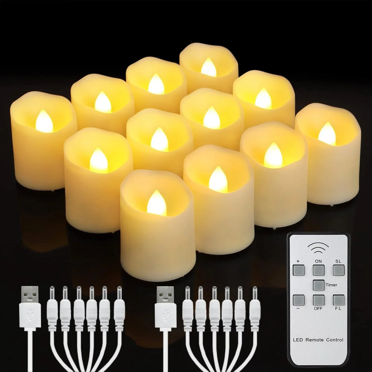 Aura Flameless Candles — Rechargeable, Remote & Timer