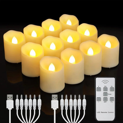 Aura Flameless Candles — Rechargeable, Remote & Timer
