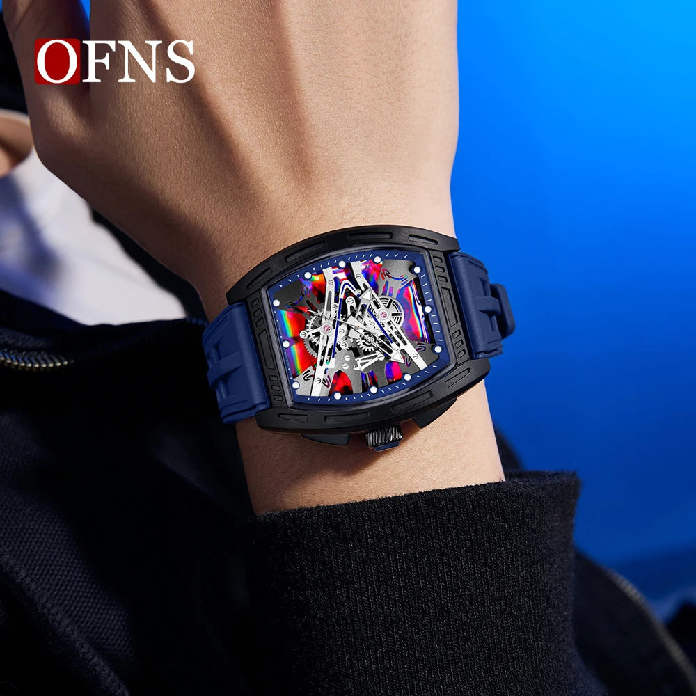 Tonneau Colorful Dial Quartz Watch