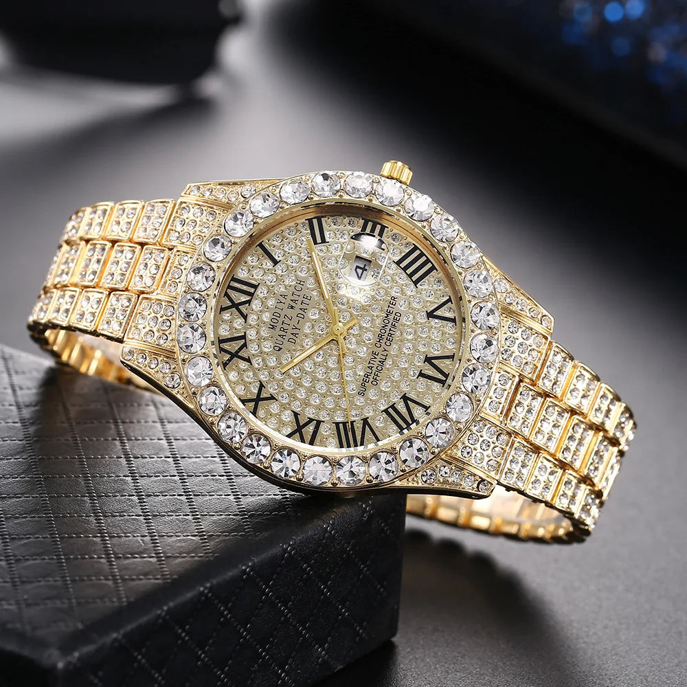 Hip Hop Iced Out Rhinestone Watch