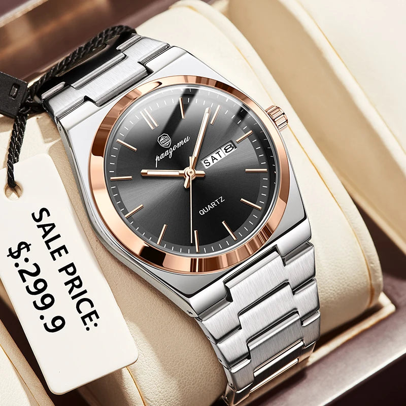 Luxury Stainless Steel Quartz Watch