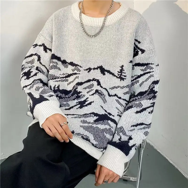 Vintage Jacquard Knit Sweater