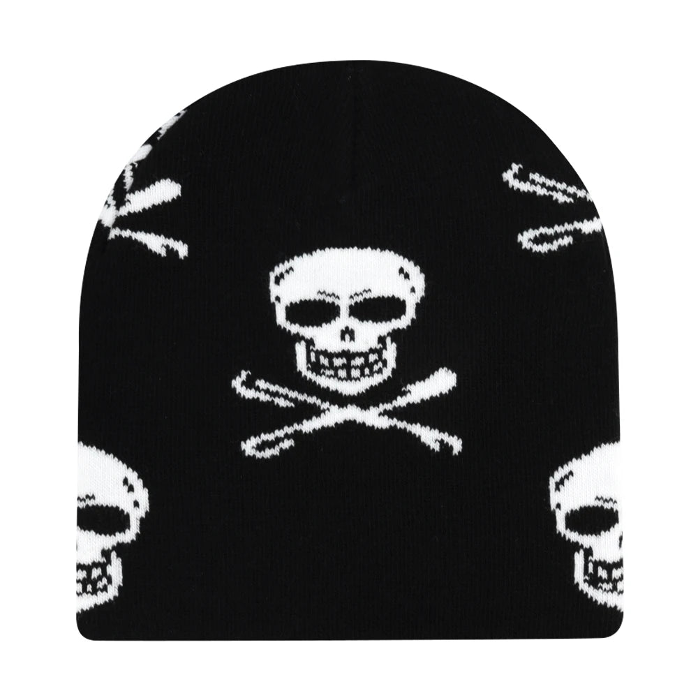 Y2K Skull Knit Beanie