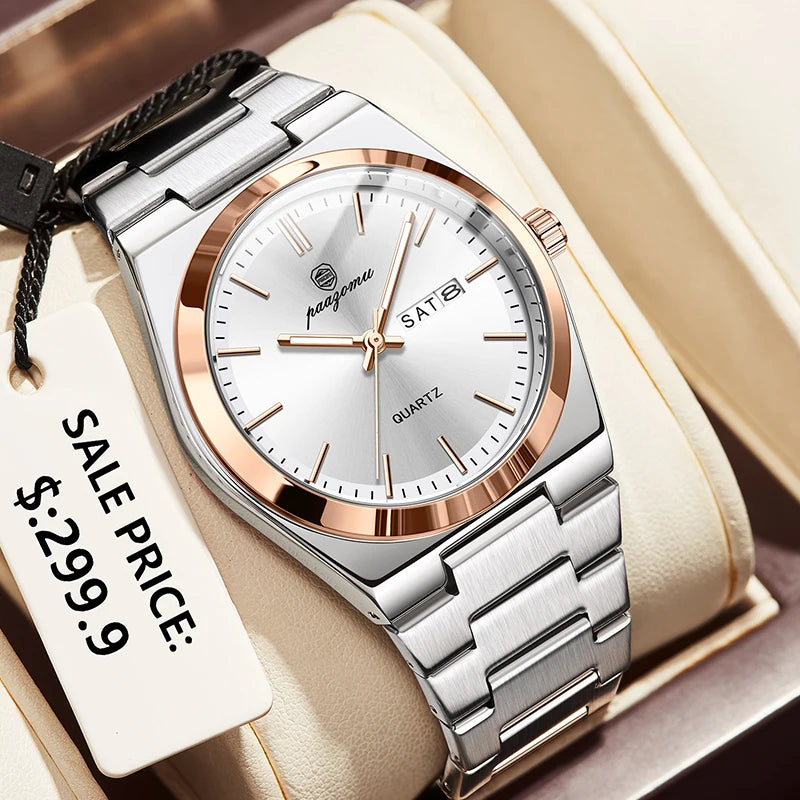 Luxury Stainless Steel Quartz Watch